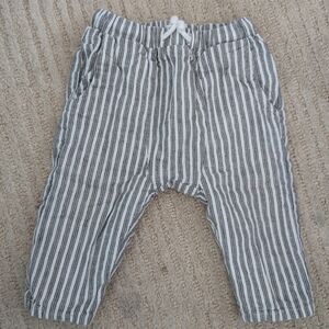 Rylee + Cru hawthorne trouser || railroad stripe × 16-12M